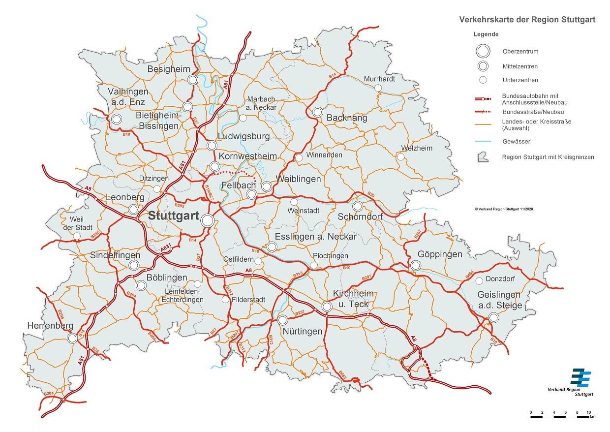 Strukturkarte Region Stuttgart