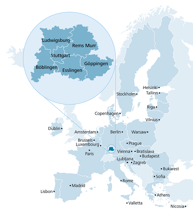 Stuttgart Region location in Europe